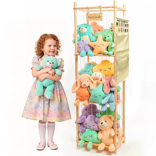 54-INCH TALL STUFFED ANIMAL STORAGE ORGANIZER – PREMIUM...