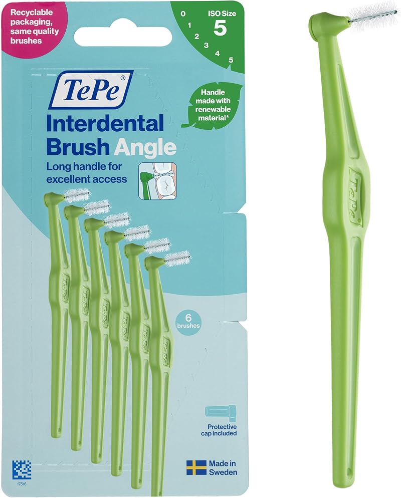 TePe Interdental Brush Angle Green ISO 5 0.8mm 6 pcs