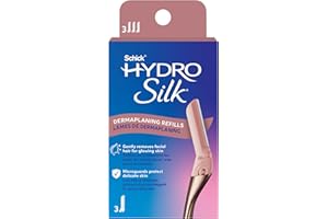 Schick Hydro Silk Dermaplaning Wand Refill Blades, 3ct Dermaplane Microblades for Face