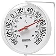 Taylor Precision Springfield Big and Bold Thermometer with Mounting Bracket, 5.25 Inch, White