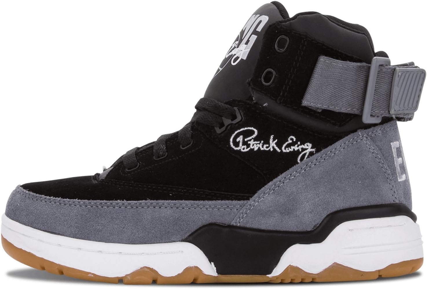 Patrick Ewing Mens 33 Hi Concepts Ringe and Latin Black/Monument Suede