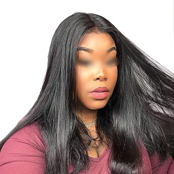 Amazon Com Straight Lace Front Wig 100 Human Hair Wigs For