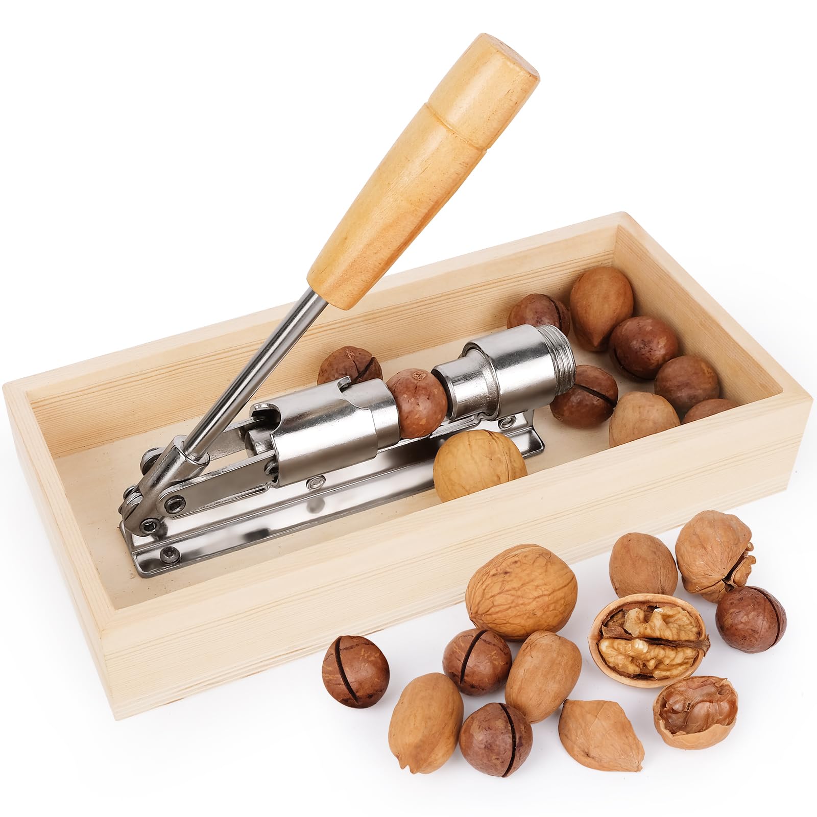 ChromLives Nussknacker Nußknacker Nussknacker Walnüsse Nut Cracker Nussknacker Edelstahl Walnussknacker Robuster Nussknacker Werkzeug für Nüsse Pekannüsse, Walnüsse Mandeln