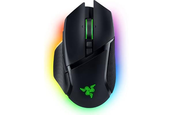 Razer Basilisk V3 Pro Wireless Gaming Mouse: HyperScroll Tilt Wheel - 30K DPI Optical Sensor - Gen-3 Optical Switches - 13-Zone Chroma RGB - 13 Programmable Controls - 3 Connection Modes - Black