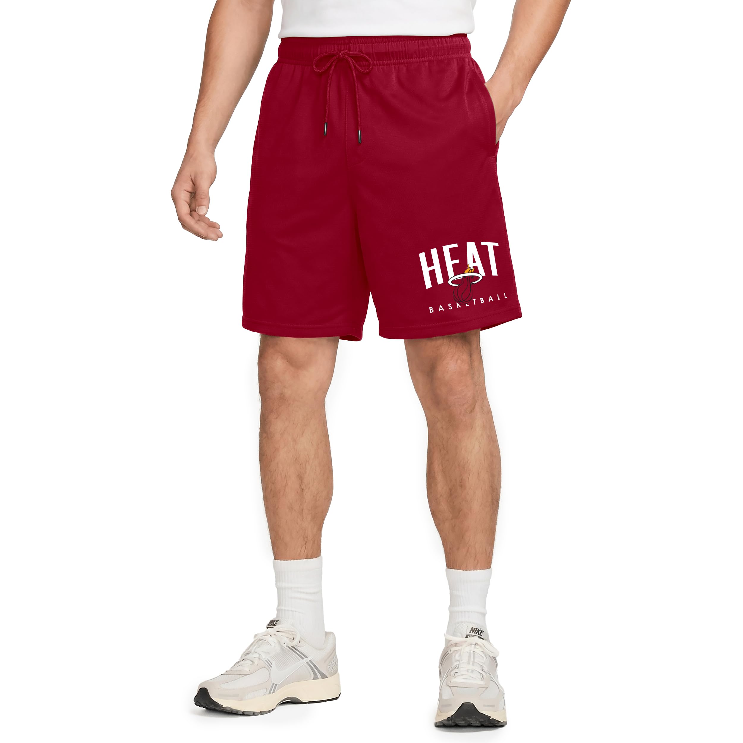 Ultra Game NBA Official Men’s Teamster Basketball Shorts, Miami Heat, Team Color, Medium Image