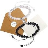 Couples Bracelets Magnetic Matching Bracelets for Couples Long Distance Matching Bracelets for BF GF Best Friends His and Her Lover Relationship Bracelets Valentine'S Day Matching Jewelry Gifts