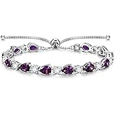 FANCIME Shine of Tears Birthstone Tennis bolo Bracelets Sterling Silver Tennis Bracelets Charm Fine Jewelry Birthday Gifts for Women Mom