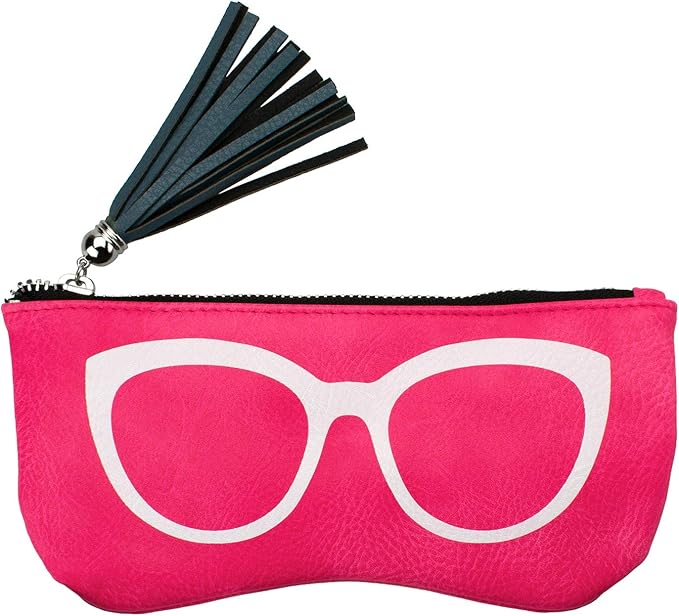 Vemiss Eyeglasses Pouch PU Leather Makeup Storage Pouch