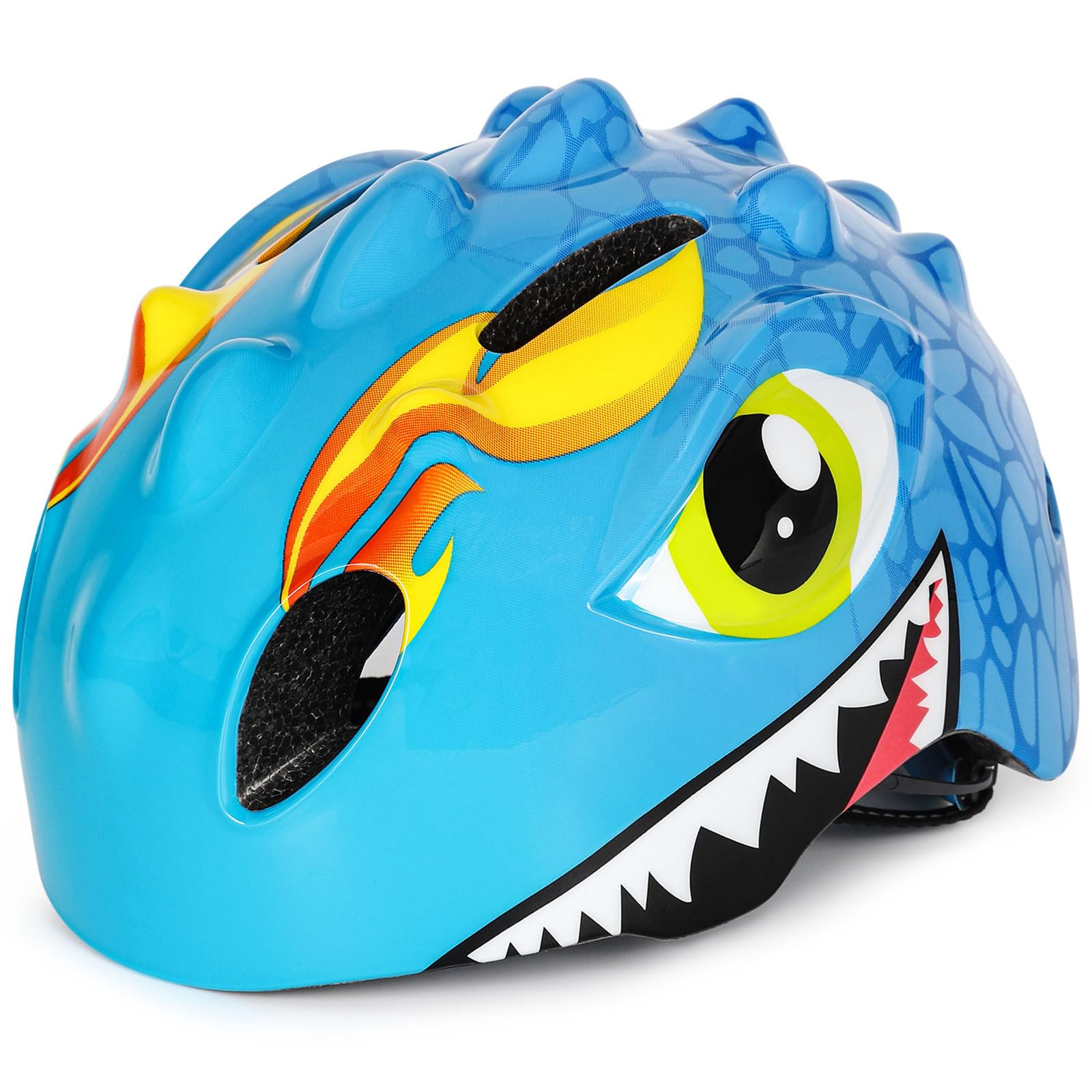 VICTGOAL Kids Bike Helmet with Cute 3D Cartoon Design for Cycling Roller Skating Scooting Lightweight Sports Safety Helmet for Ages 3-8 Boys Girls with Size Adjustable (Blue, S: 50-54cm)