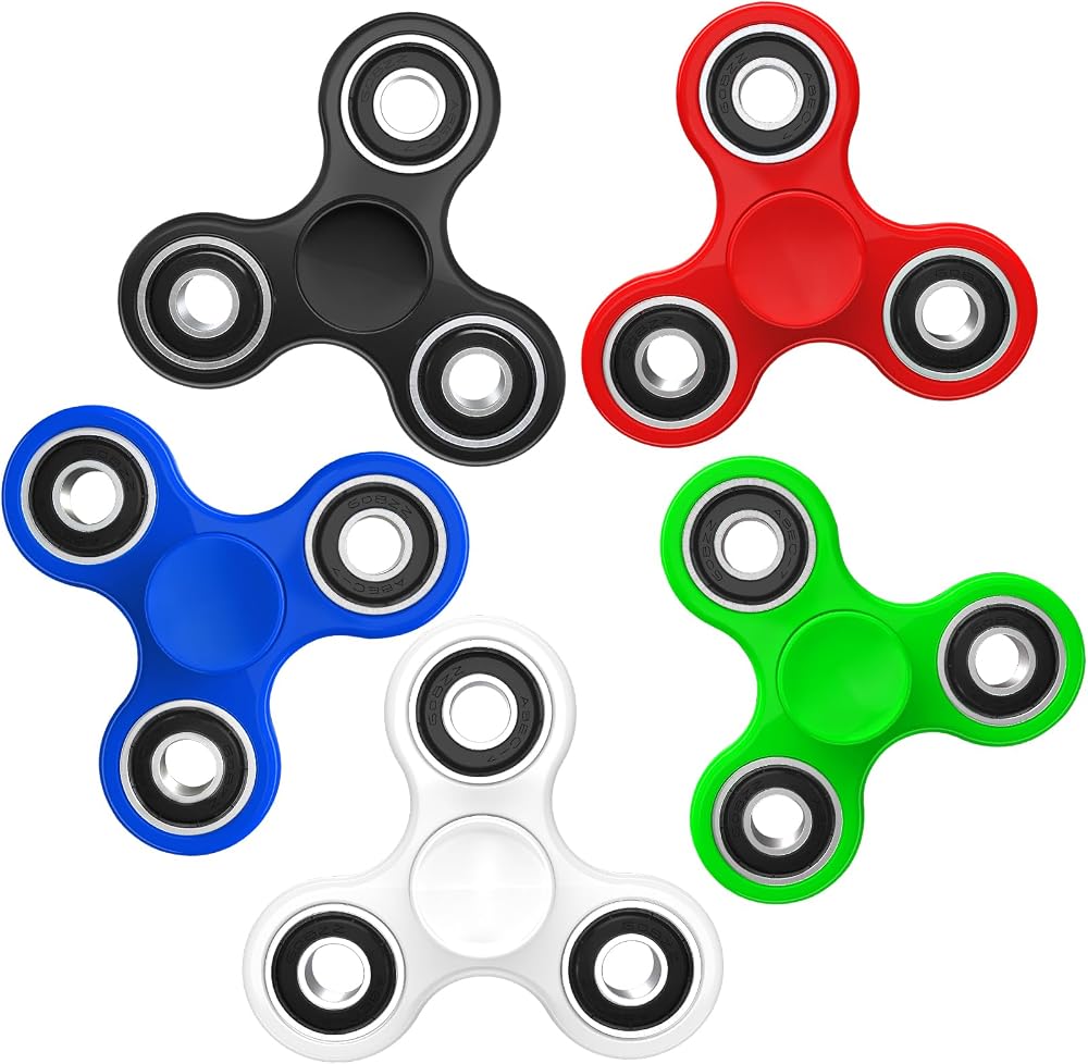 SCIONE Fidget Spinners 5 Pack Kids Adults Sensory Stress Relief Toys