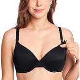 Gratlin Women's Underwire Nursing Bras Support Full Coverage Lightly Padded Maternity Bra for Breastfeeding