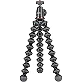 JOBY GorillaPod 1K Kit. Compact Tripod 1K Stand and Ballhead 1K for Compact Mirrorless Cameras or devices up to 1k (2.2lbs). Black/Charcoal