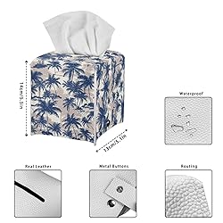 Talayituse Tropical Palm Tree Print Tissue Box
