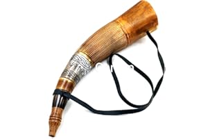 Battle Sounding Horn - Premium Ox-Horn Blow Trumpet War Bugle Viking Norse Medieval Polished Genuine Shofar