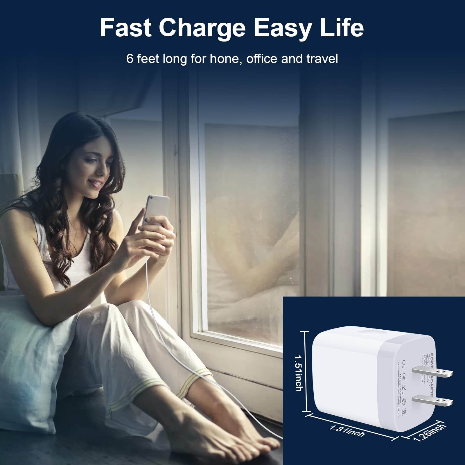 Fast Charger Samsung Type C for Samsung Galaxy A14 5G A13 5G A03S A53 A23 A54 A34 A24 A33/S23 S22 Ultra/S21 FE/S20/A04S/Z Flip 4 3/Z Fold4,Pixel 7,USB C Wall Charger Charging Block 6FT USBC to C Cable