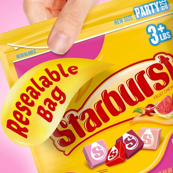 STARBURST, FAVEREDS FRUIT CHEWS CANDY PARTY SIZE BAG, 50 OZ (PACK OF 1)