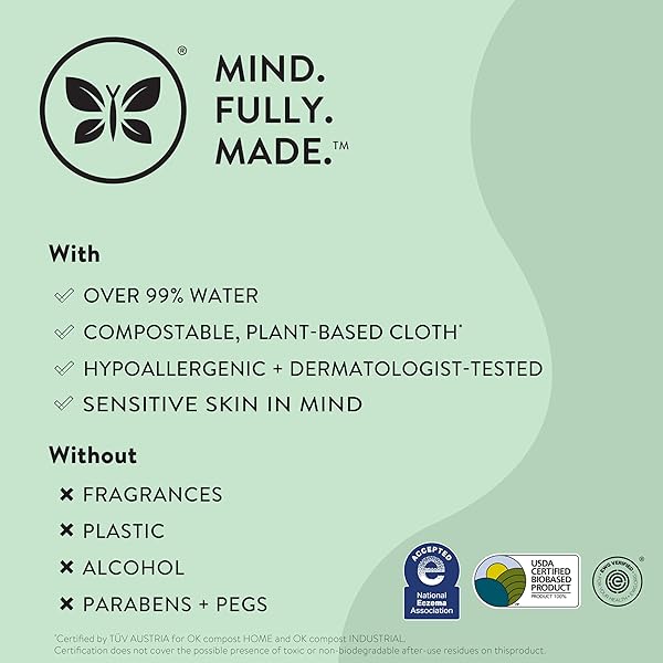 THE HONEST COMPANY CLEAN CONSCIOUS MULTI-USE WIPES | HYPOALLERGENIC + UNSCENTED FOR SENSITIVE SKIN | OVER 99% WATER, COMPOSTABLE, PLANT BASED, BABY WIPES | ROSE BLOSSOM, 288 COUNT