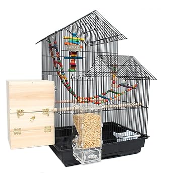 Tiaobug No Mess Birds Automatic Feeder Diy Clear Acrylic Bird