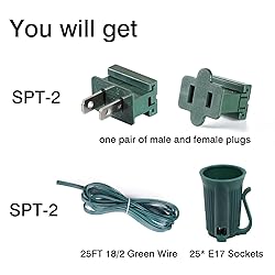 Encoidoz DIY Indoor Outdoor Light String Kit - 25FT