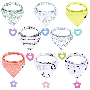 baby bandana drool bibs and teething toys