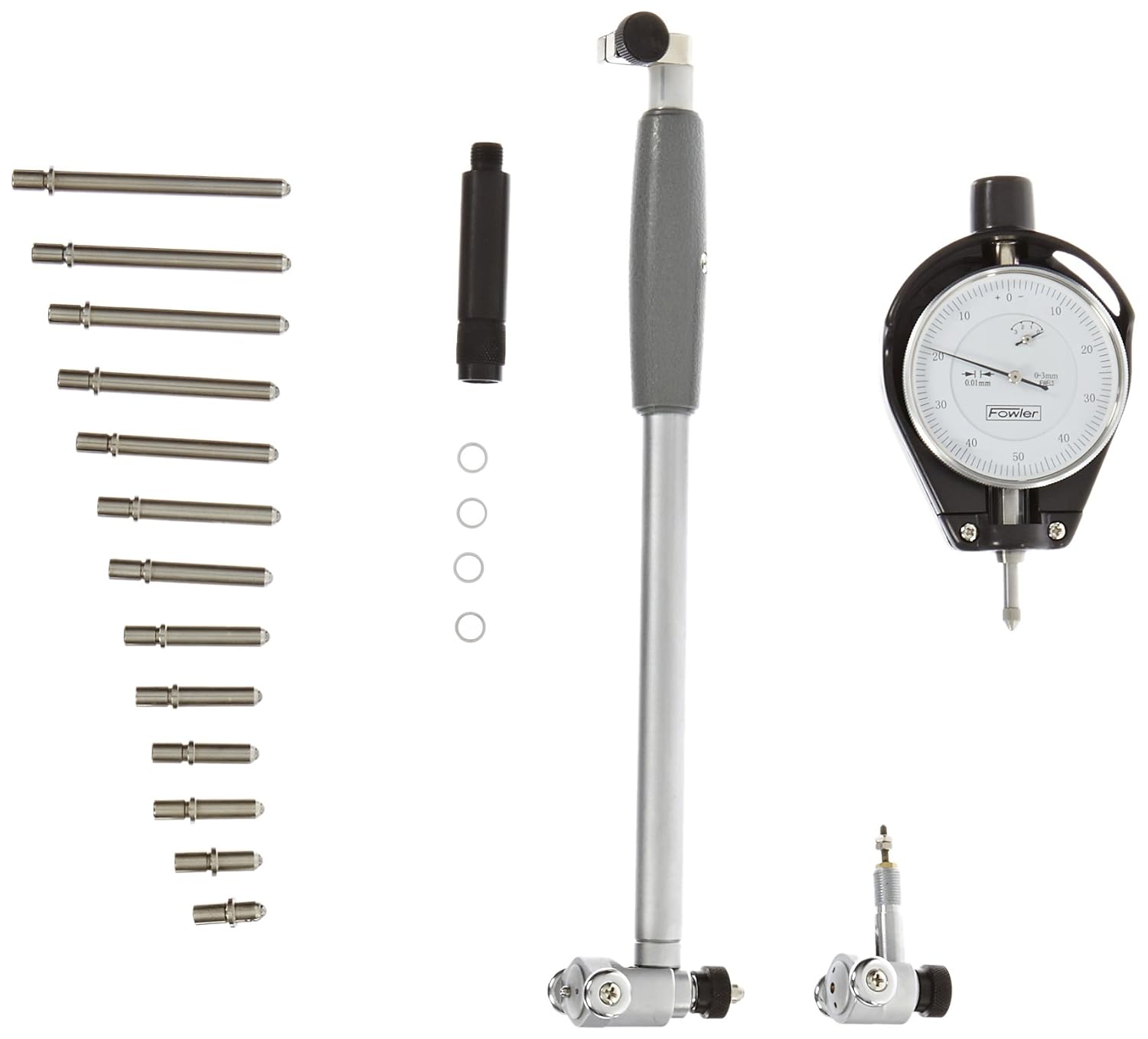 Fowler 52646220 Extender Dial Bore Gage Set, 35160mm Measuring Range