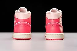 Nike Jordan 1 Mid Women White/Sea Coral-Atmosphere