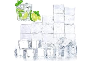DomeStar 100PCS Clear Fake Ice Cubes, Acrylic Fake Ice Vase Fillers Centerpiece Photography Accessories Food Props Table Scatter Decoration
