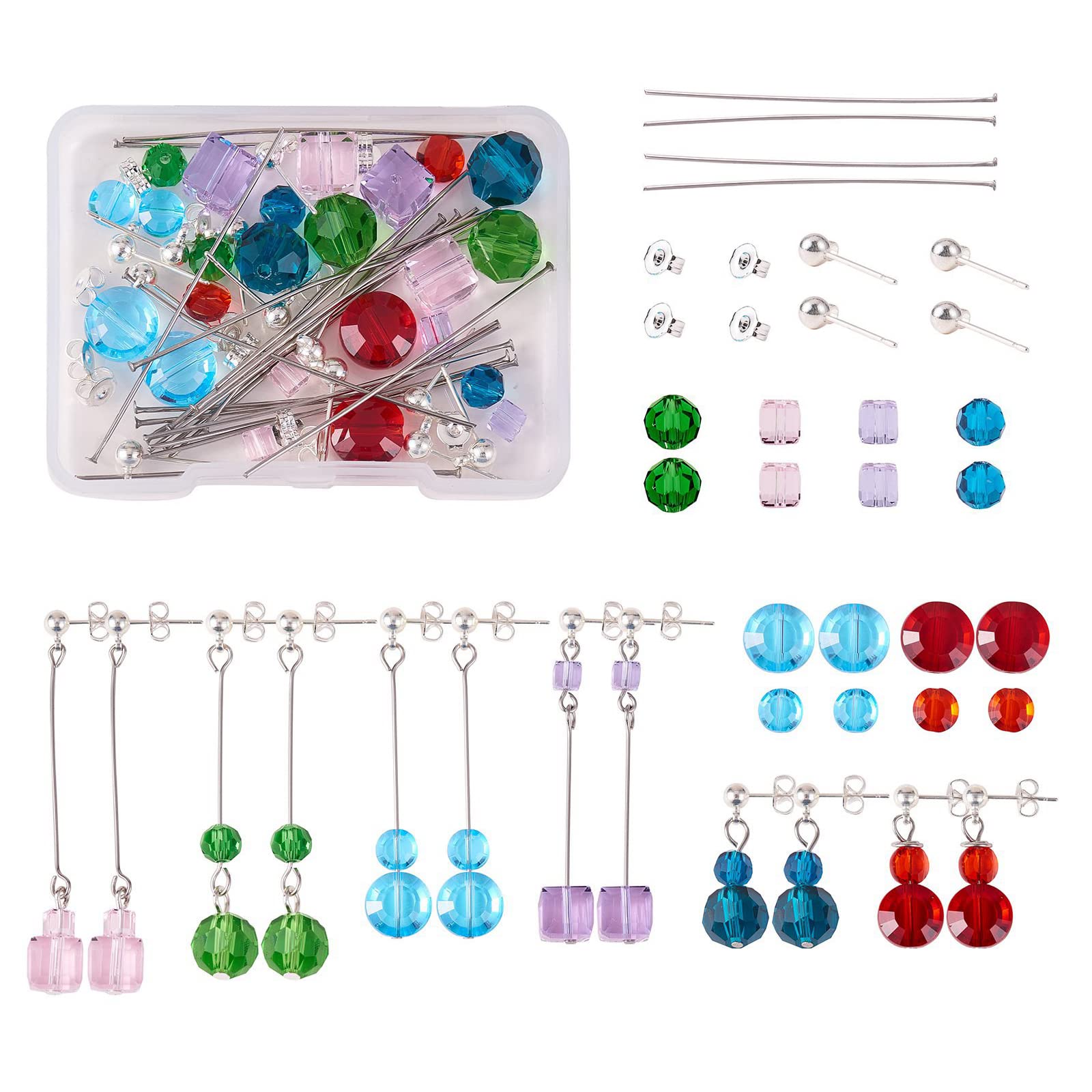 WEWAYSMILE Earring Making Starter Kit, Geometric Earring Making Kit, Women Earring Making Starter Kit, for Jewelry Repair and DIY Earring Making