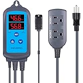 Inkbird Digital Wi-Fi Humidity Controller IHC-200 Dual Outlet Pre-Wired Humidistat for Mushroom Growing Curing Meat Reptile Greenhouse Support Humidifier Dehumidifier Fan iOS&amp;Andriod.