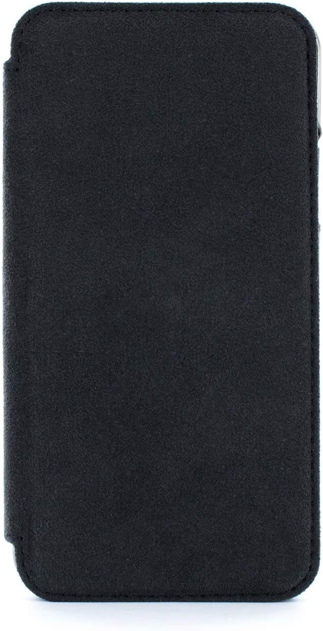 Greenwich WALKER Alcantara Folio Case with Card Slot for iPhone X/XS - GUNMETAL Electroplated