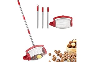 Nut Gatherer, 58 Rolling Nut Harvester Ball Picker, Adjustable Handle Large Acorn Picker, Lightweight Outdoor Manual Tools, P