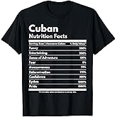 Cuban Nutrition Facts Funny Cuba Saying Cuban Roots T-Shirt