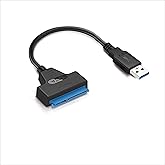 Mediasonic SATA to USB Cable – USB 3.0 / USB 3.1 Gen 1 to 2.5” SATA SSD/Hard Drive Adapter Cable (Optimized for SSD, Support