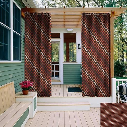 Amazon Com Leinuoyi Retro Sun Zero Outdoor Curtains Funky