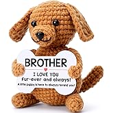 Funny Dog Brother Gifts Christmas Birthday, Little Big Brother in Law Gifts for Men Boys Best Friend, Small Presents Mini Cute Stuff Cool Things, Brotherhood Ornament Stocking Stuffers Desk Decor