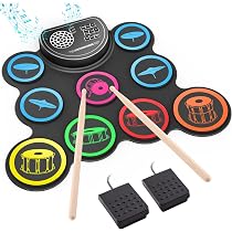 Sboet Electronic Drum Set, 9-Drum Practice Pad with Headphon