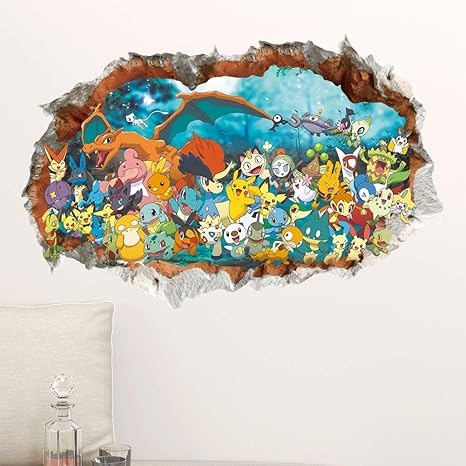 Maxlight 3d Game Pokemon Go Children Wall Sticker Decals Diy