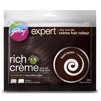 Godrej Rich Creme Hair Colour - Black Brown 3.00 (Pack of 4)