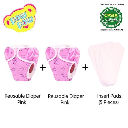 pink diapers for babies