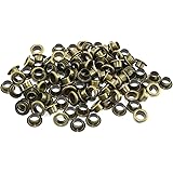 RuiLing 100pcs 6mm Bronze Metal Eyelets Round Inner Hole Grommets DIY Rivet Leathercraft Accessories Air-Hole for Shoes Belt 