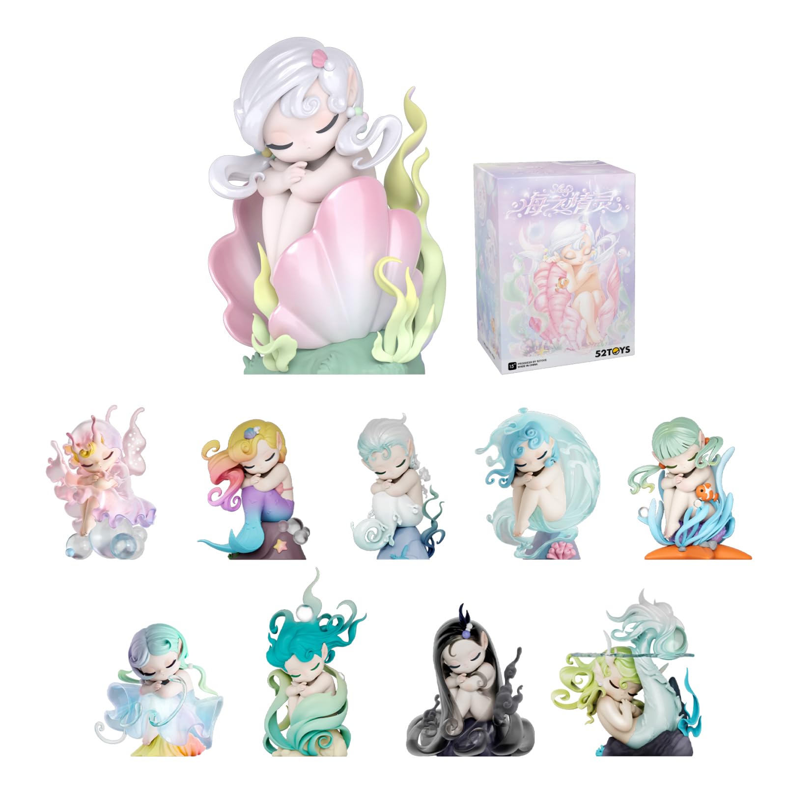 Photo 1 of 52TOYS Sleep Sea Elves Series 1PC Action Figure Collectible Toy Desktop Decoration 3.3 Inch Gift for Birthday Party Holiday