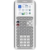 TI-84 Evo Graphing Calculator Texas Instruments, Silver | Intuitive Icon-based Homescreen, USB-C Charging, Python Programming, Faster Performance, Bigger Graphs than TI-84 Plus CE