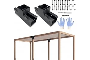 VoTwoofv Pergola Bracket kit 6" x 6",3-Way T-Shaped Bracket Woodworks Pergola kit for Wood Beam (Actual: 5.5" x 5.5'') Outdoor Gazebos,Patio Pergolas,Log Cabins (2 Pack)…