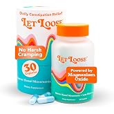 Let Loose Daily Constipation Relief Pills, Debloating for Women (30 Count) | Smooth Bowel Movements without discomfort, Gut Cleanse Detox for Women &amp; Men, Formulated with Ozonated Magnesium Oxide