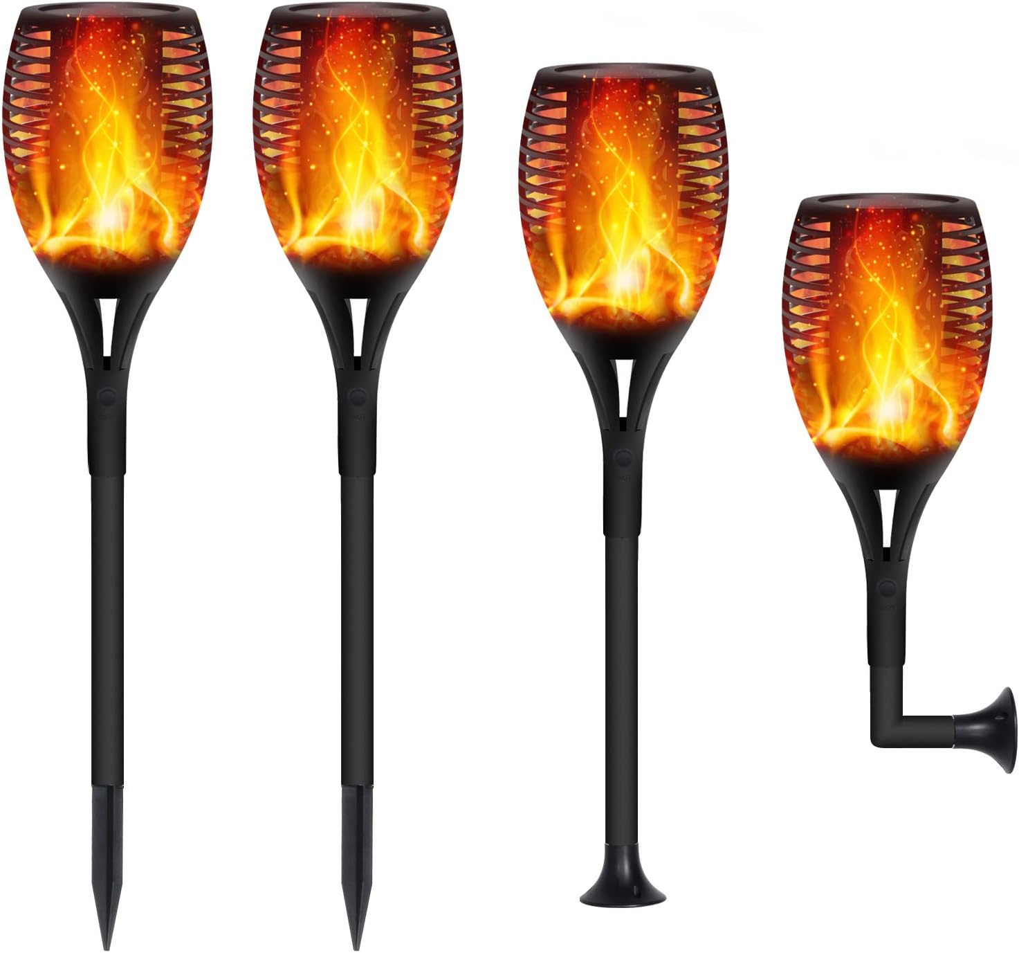 Amazon Com Faishilan Solar Flame Flickering Torch Waterproof