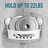 TAILI Corner Shower Caddy 90° Suction Shelves White ABS Triangle Shelf view 2