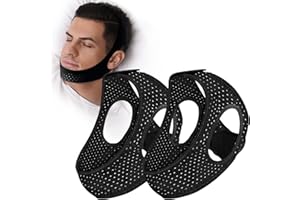 ZNVYXHOM 2 Pack Anti Snore Chin Strap for Sleeping，Jaw Tape Mouth Snoring Sleep Devices Stopper Cpap Users Breathing Head Mouthpiece Solution to Keep Closed Mandibular Advancement Reducing for Men Women
