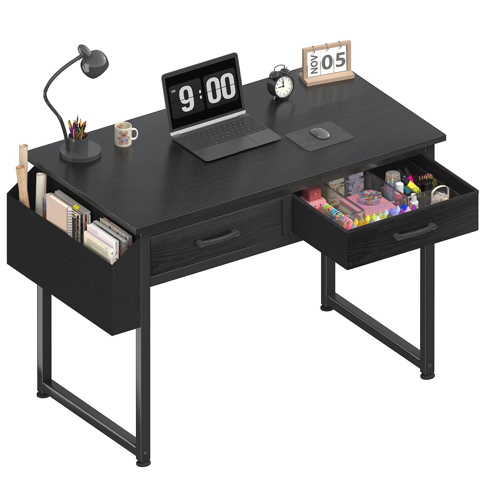 DLisiting Small Desk with Fabric Drawers for