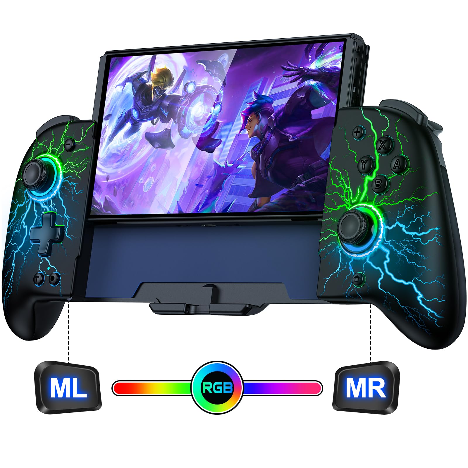 LIFUFUTEE Switch Controllers, Wireless Switch Pro Controller Replacement for Nintendo Switch Controller/OLED, Hall Effect One-Piece Joypad Controller with Programmable/Dual Vibration/Turbo/Wakeup