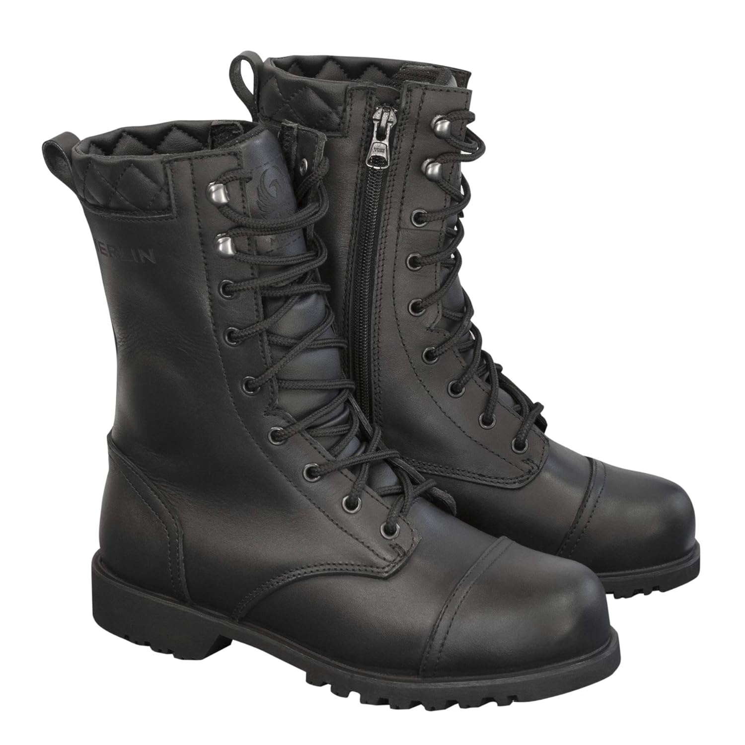Merlin G24 Combat Ladies Waterproof Leather Motorcycle Boots Black UK